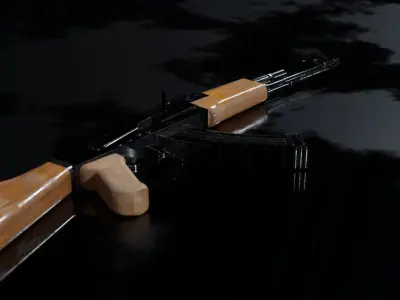 AK-47 rifle 3D model 3D model