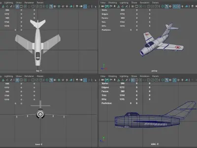 MiG-15 DPR Korea  Low-poly 3D model