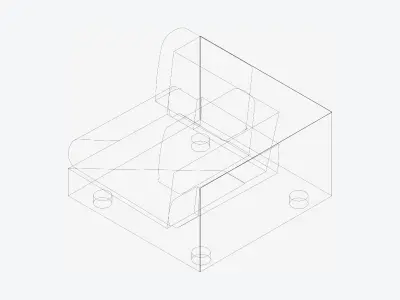 Seat - Sofa - Simplicity - Comfort - Corner Low-poly 3D model