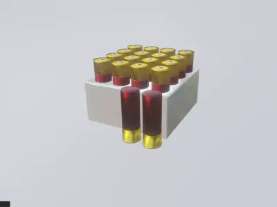 Shotgun and m4 Bullets Free low-poly 3D model