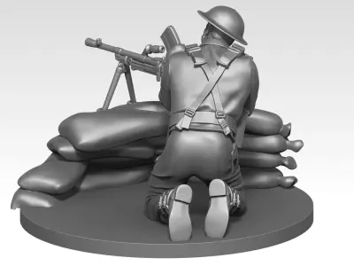 British soldier ww2 3D 08 3D print model