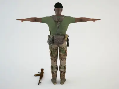 African Mercenary 3 3D model