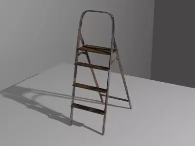Dirty Old Rusted Ladder Free 3D model