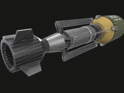 Missile Low-poly 3D model get