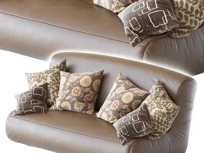 Leather Bean Bag Sofa N11 3D model