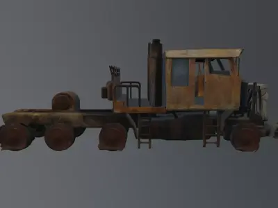 destroyed vehicles pack Low-poly 3D model