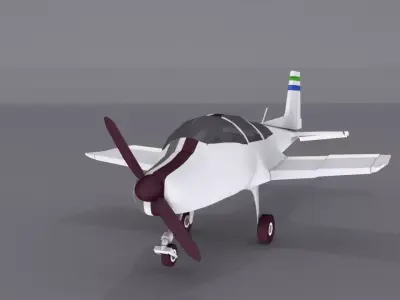 Grumman American AA-5 Low-poly 3D model