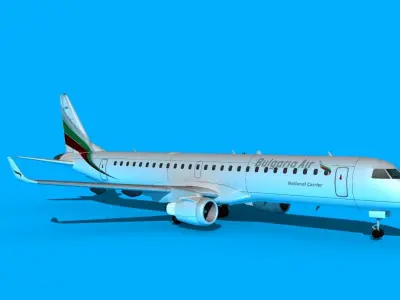 Embraer Emb-190 Bulgaria Air 3D model