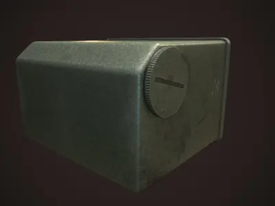 Vintage Military Dosimeter - Low-poly Game-ready PBR 3D Model Low-poly 3D model