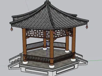 Chinese pavilion 3D model 3D model