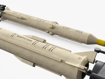  Sejjil Ballistic Missile on Launch Pad 