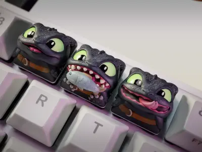 Toothless - How to Train your Dragon - Keycaps 3D print model