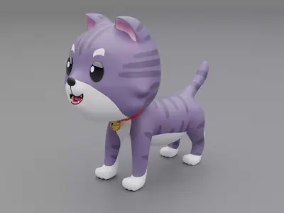 3D Cat Cartoon 3D model