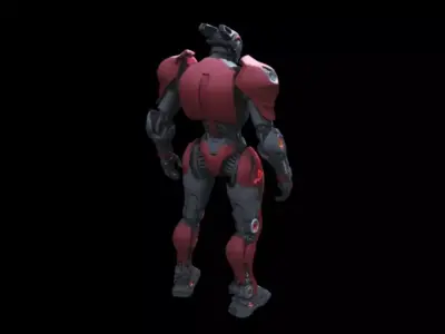 Steel mecha  mecha warrior 3D model