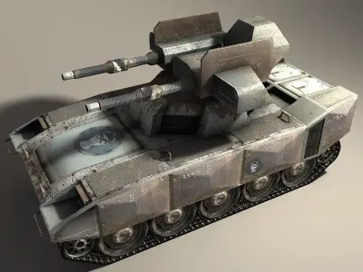 Iron Spears Tank Low-poly 3D model
