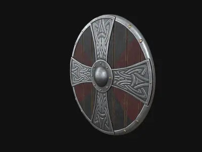 Shield medieval v3 Low-poly 3D model