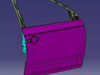 Car Door Sheet Metal Free 3D model