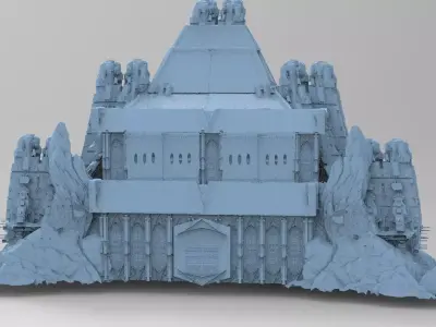 Ancient Stone Tower rock formation 1 3D model