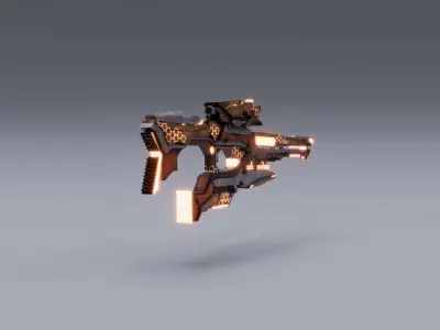 Weapon HARDGUN Low-poly 3D model
