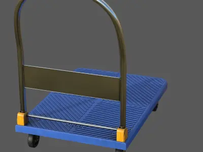 Cart Platform Truck Low-poly 3D model