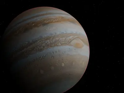 Animated Jupiter planet Free 3D model