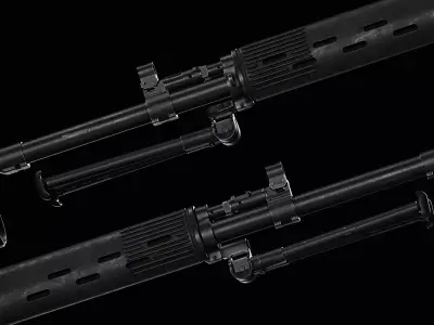Sniper rifle SVDM 3D model