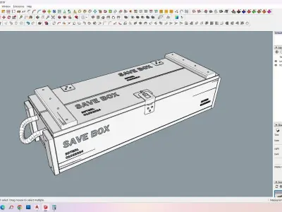 WOODEN GUN BOX Low-poly 3D model