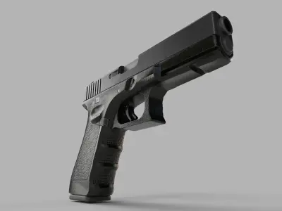 Glock 18C Gun  Low-poly 3D model