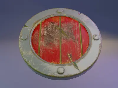 Shield Low-poly 3D model 5