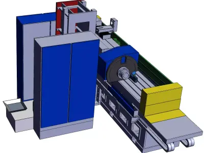 High-Speed Cutting Equipment for Bidirectional Heat Sinks 3D model