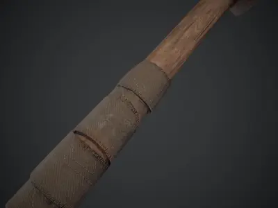 Dirty Rusted Old Hammer  Low-poly 3D model