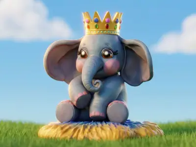 Royal Elephant 3D 3D print model