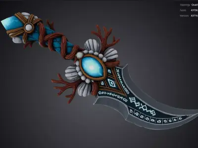 Coral Sea Dagger 3D model