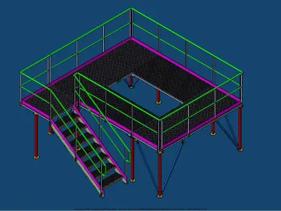 Industrial platform 3D model