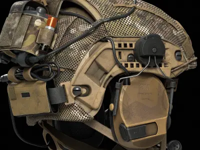 Crye Precision AirFrame Ballistic Helmet Low-poly 3D model