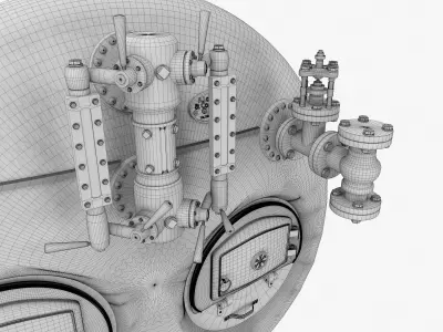 old industrial oven 3D model