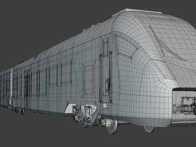Stadler Flirt and Hitachi HTR 412 3D Model Pack