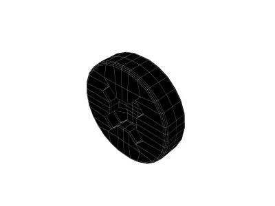 Screw v5 001 Low-poly 3D model
