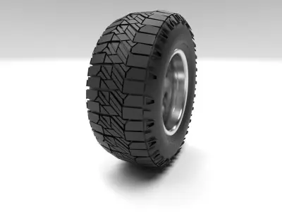 LSMW-0100 Military Truck Wheel 3D model