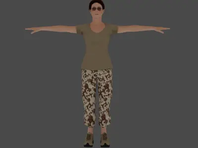 Rigged Soldier 07 3D model