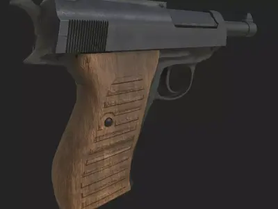 Walther P38 Low-poly 3D model