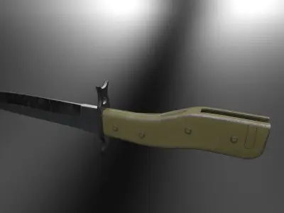 German  WWI Combination Trench Dagger-Bayonet Low-poly 3D model