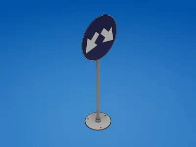 PL Road Signs Mandatory Low-poly 3D model