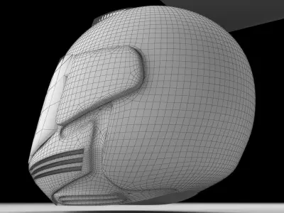Helmet Black and Red 3D model