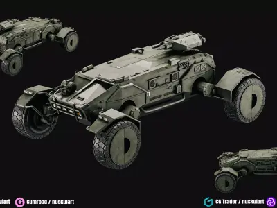 Scorpion Truck - 3D ASSET - Game Ready - 3D Art Low-poly 3D model