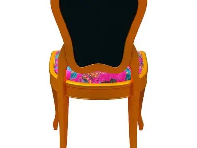 Classical Dining chair Low-poly 3D model