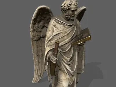 Old Man Statue Low-poly 3D model buy