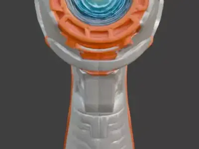 Stylized Sci-Fi Energy Blaster V04 Low-poly 3D model