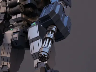 Sci Fi Military Robot 3D model