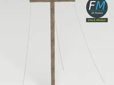 Telephone pole 3D model purchase
